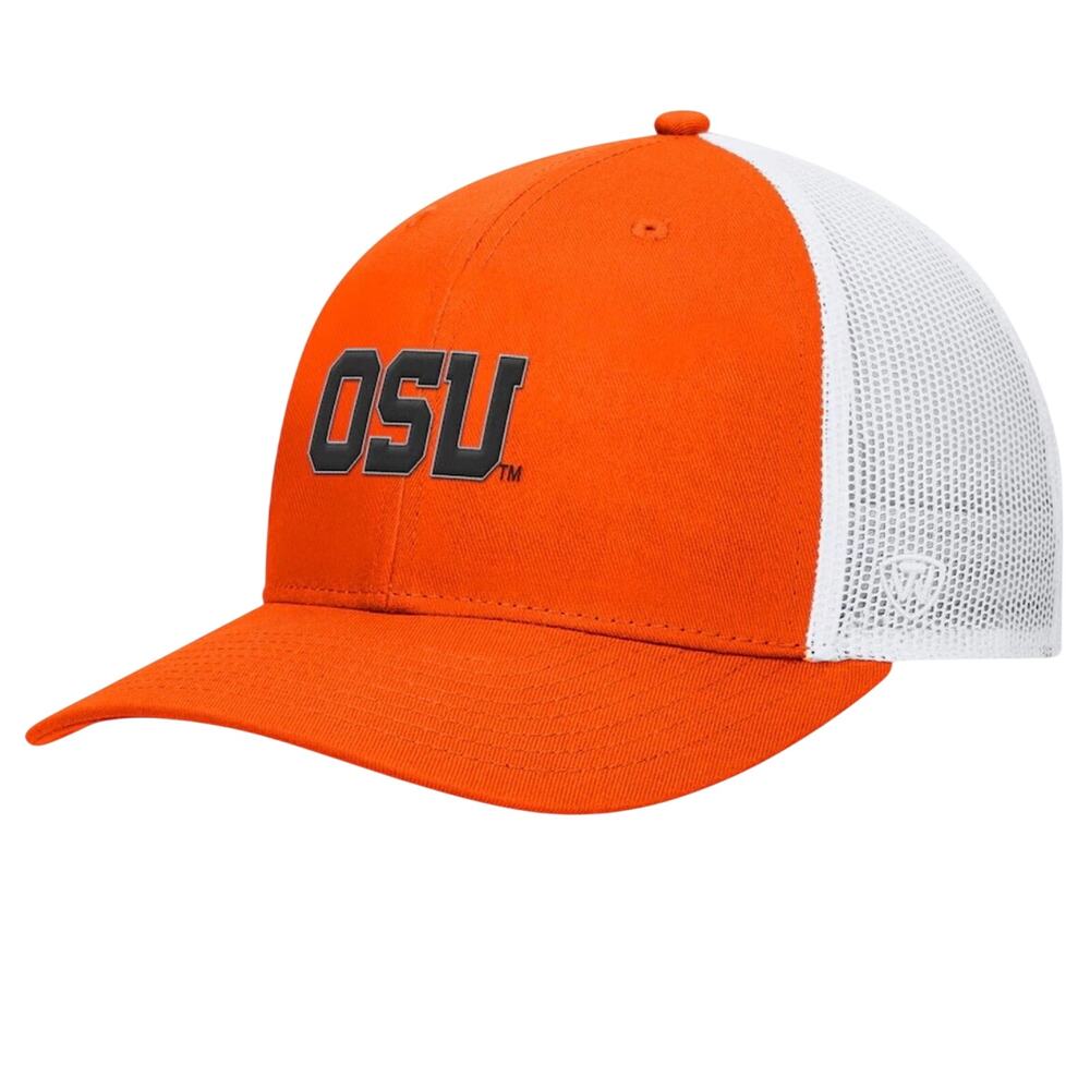 NWT Oregon State Beavers Top of the World Trucker Adjustable Hat - Orange